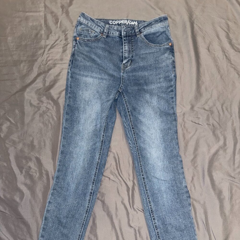 Copper Flash Skinny Jeans Size 2 Light Wash Denim